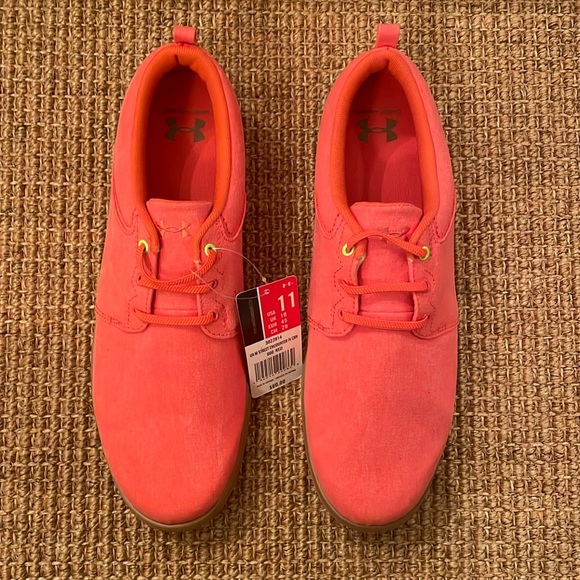 NWT UA Under Armour Street Encounter Sneakers 11 Orange/Red - Picture 1 of 4